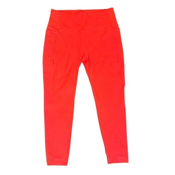 Spyder Pants - Spyder Active Leggings X-Large Red Phone Pocket Active Work Out Leisurewear
